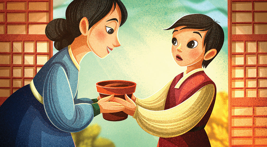 A kisfiú meg az üres virágcserép (Népmesekincstár diasorozat)