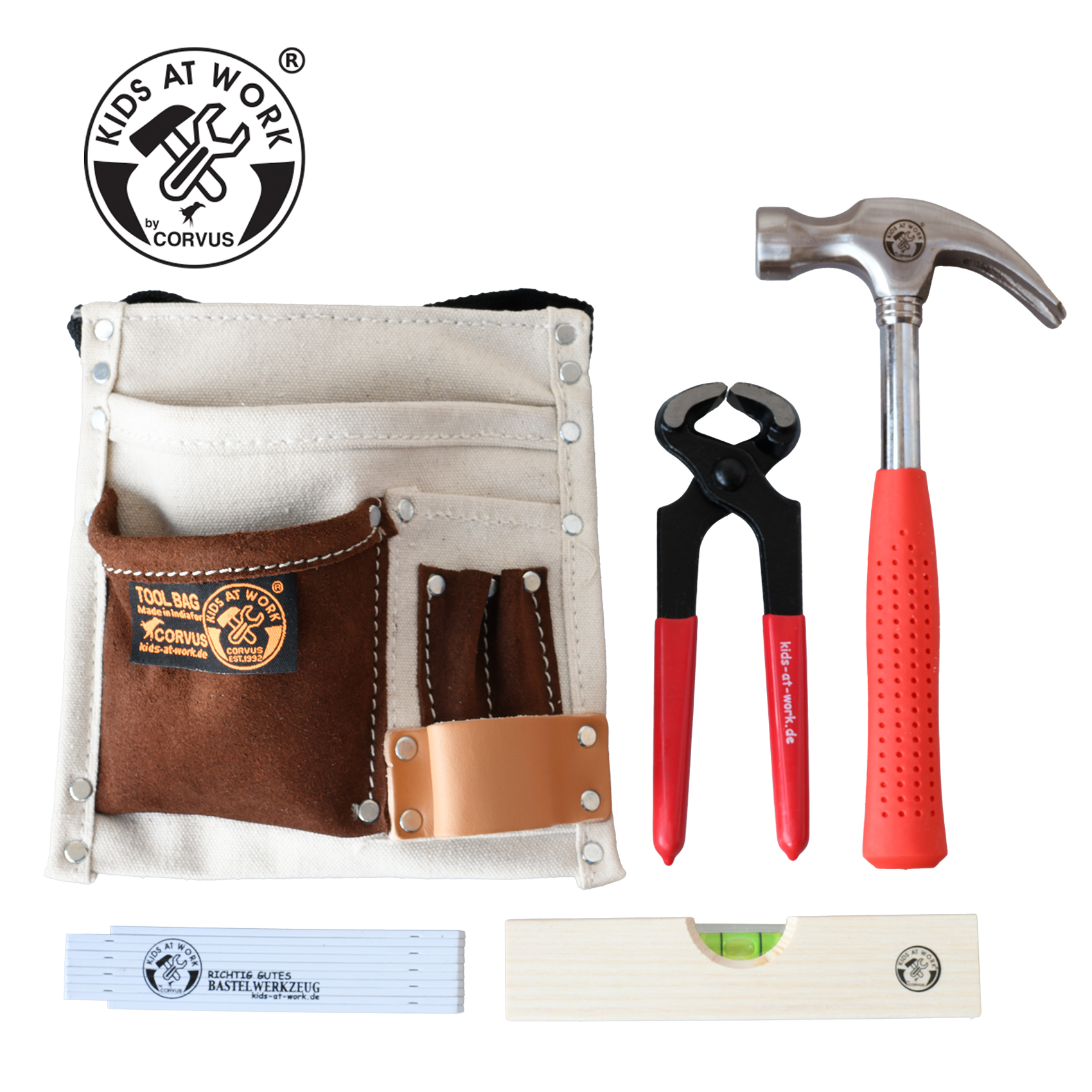 Öv készlet - 5 db-os szerszám készlet, szövet és bőr