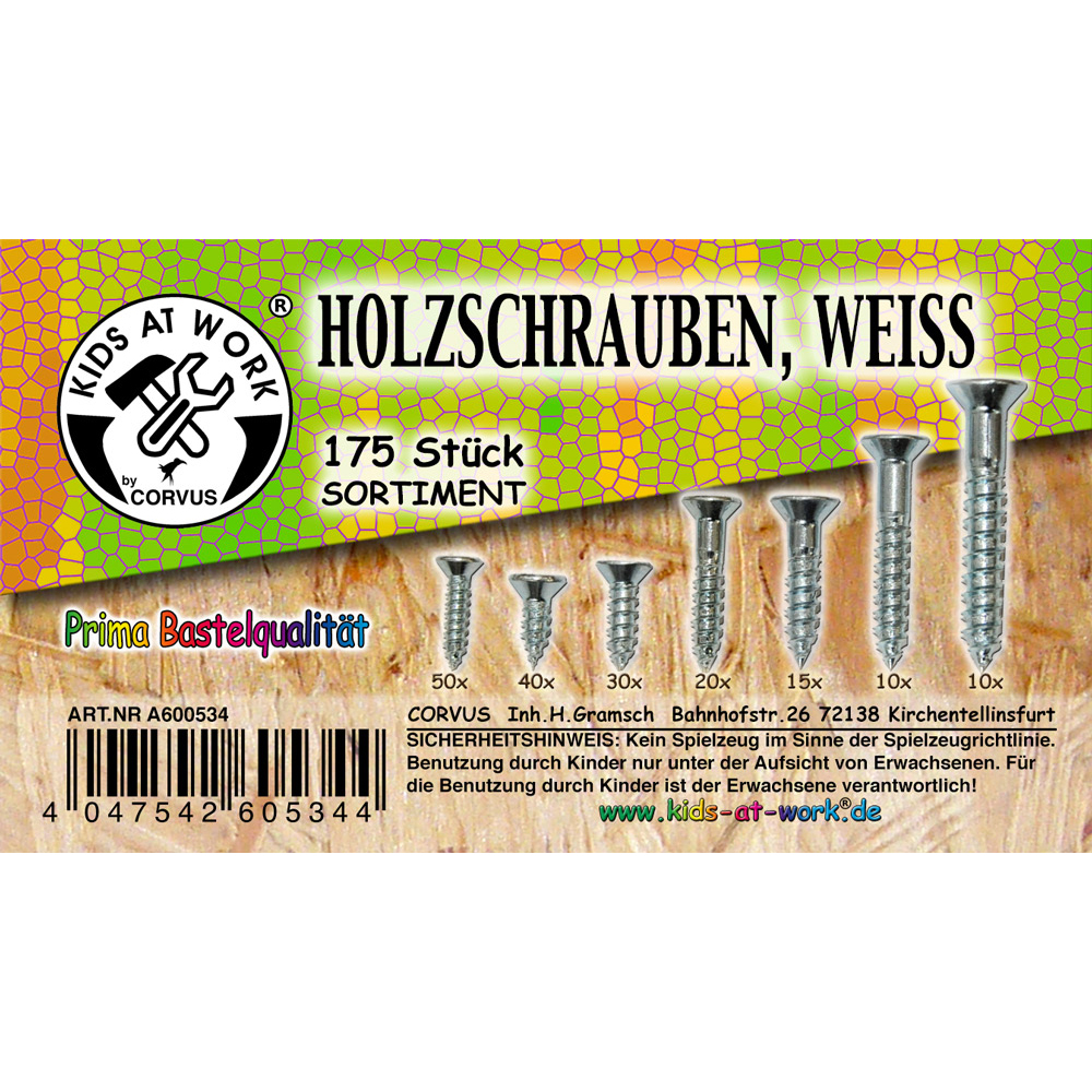 Facsavar készlet, különböző horganyzott facsavarokkal