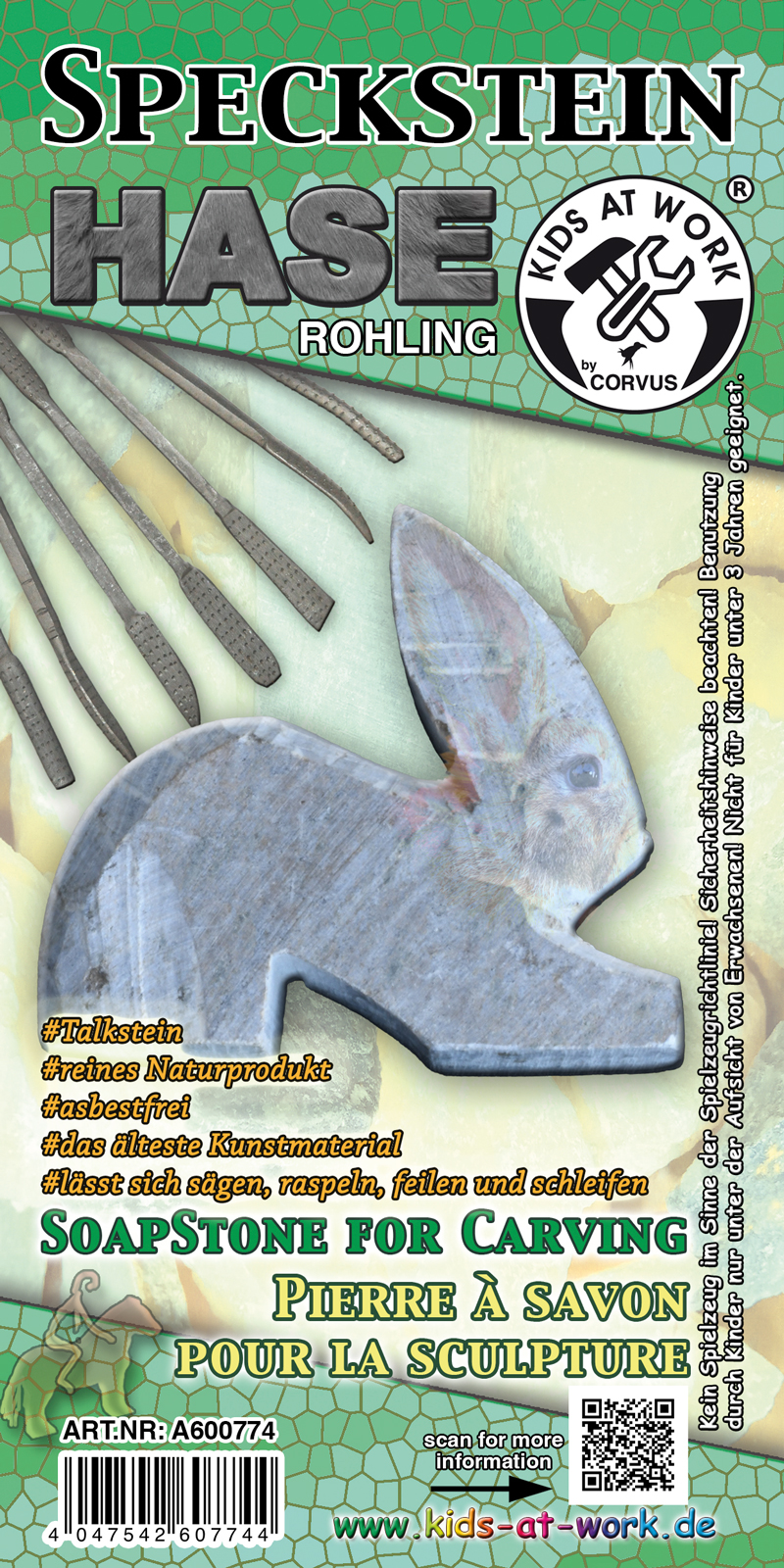 Kőszobrászat - Szappankő nyúl készítés