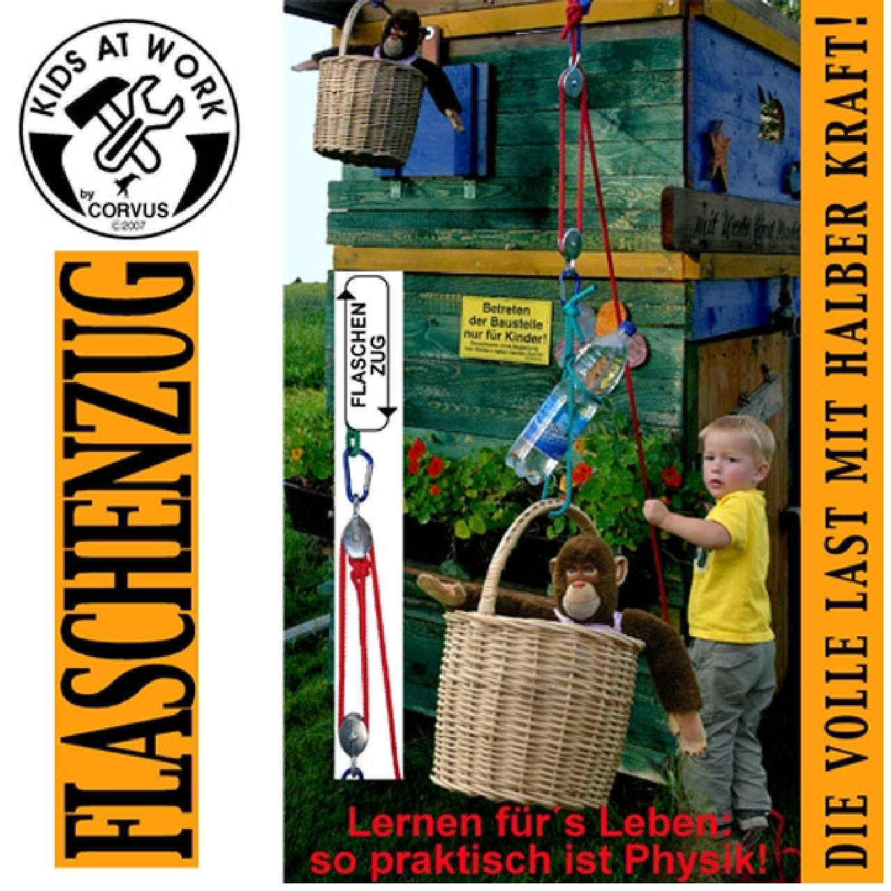 Csigasor 5 m kötéllel - Flaschenzug