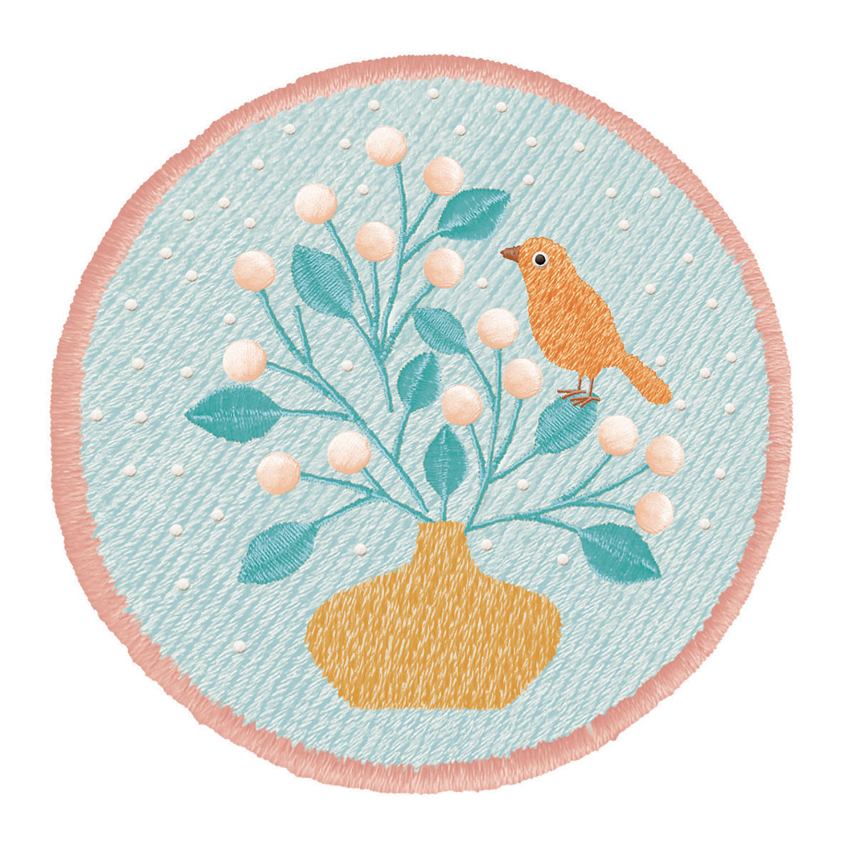 Tolltartó két rekesszel - Madárka - Romantic pencil case