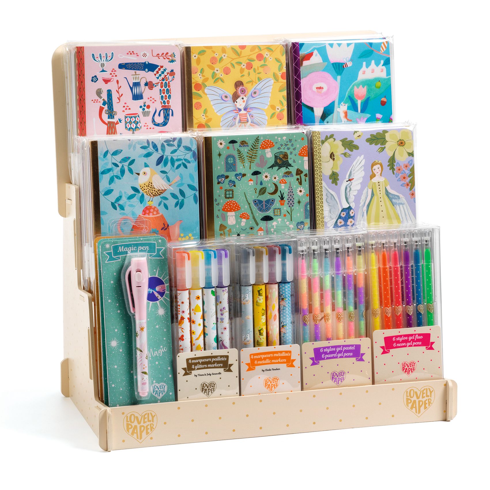 Display - Lovely, purses, badges and notebooks