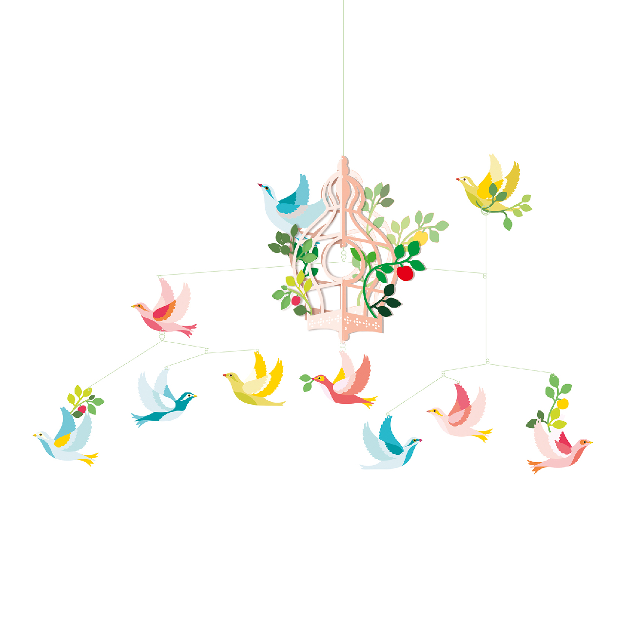 Szélmobil függődísz - Madárkalitka - Birdcage