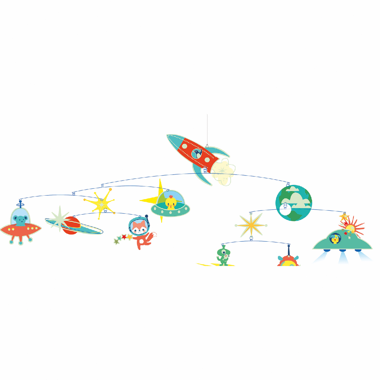 Szélmobil függődísz - Rakéta - Rocket