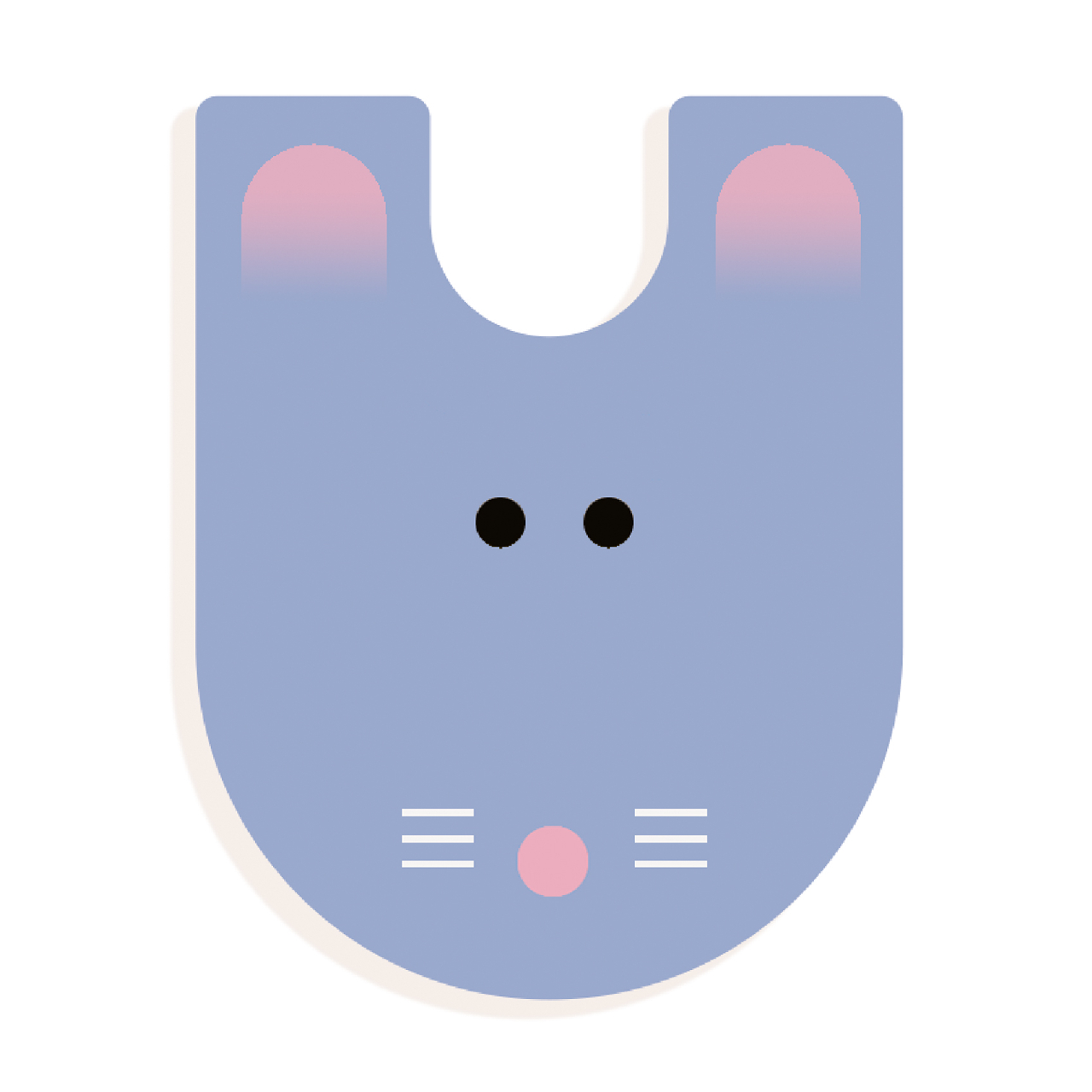 Állatdekor betű - U - Graphic animal letter