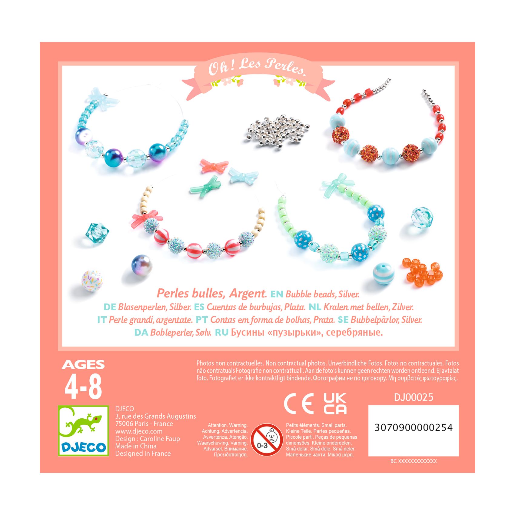 Ékszerkészítő készlet - Buborék gyöngyök, ezüst - Bubble beads, Silver