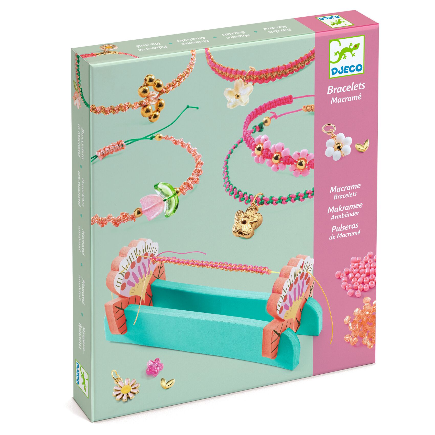 Ékszerkészítő készlet - Rózsaszín makramé karkötők - Pink macrame bracelets