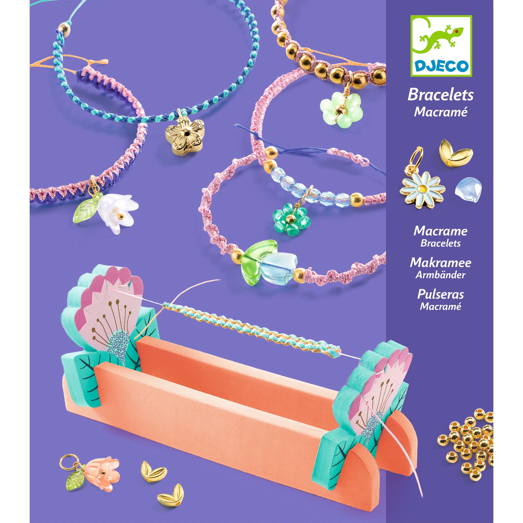 Ékszerkészítő készlet - Kék makramé karkötők - Blue macrame bracelets