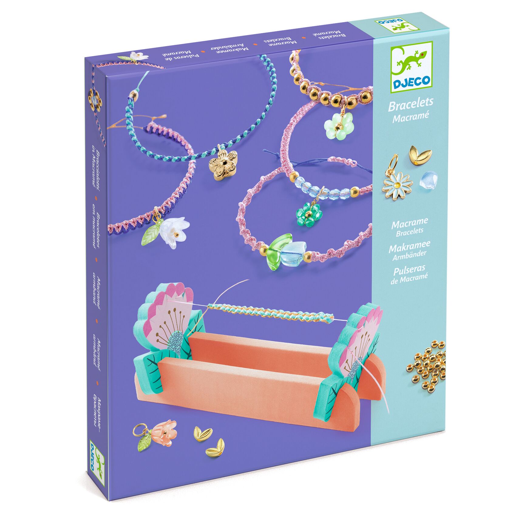 Ékszerkészítő készlet - Kék makramé karkötők - Blue macrame bracelets