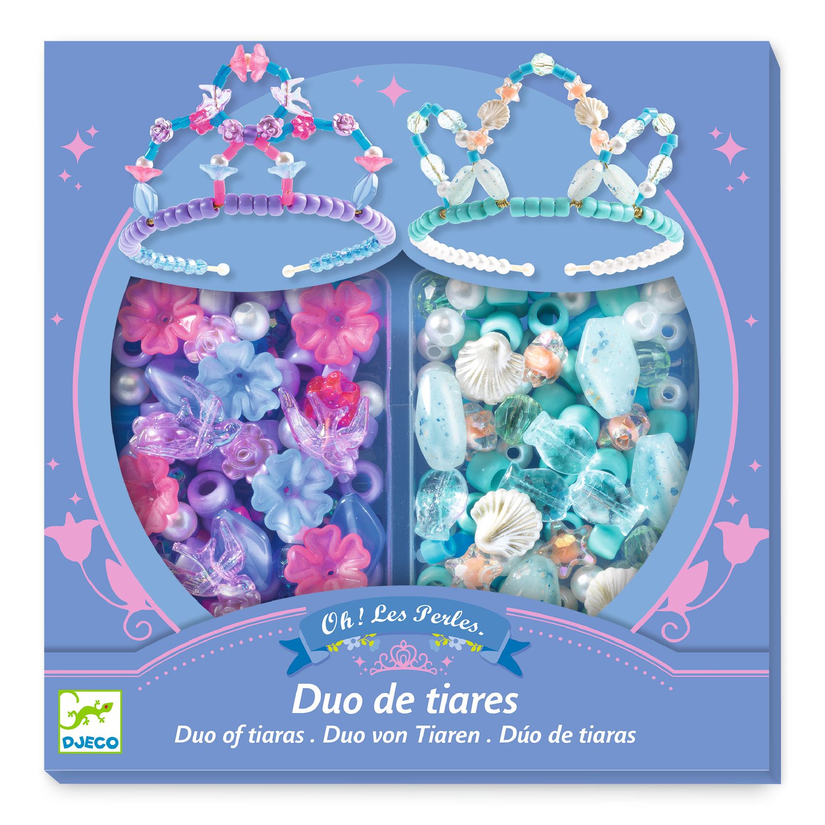 Ékszerkészítő készlet - Páros tiara, kék - Duo of tiaras, Blue