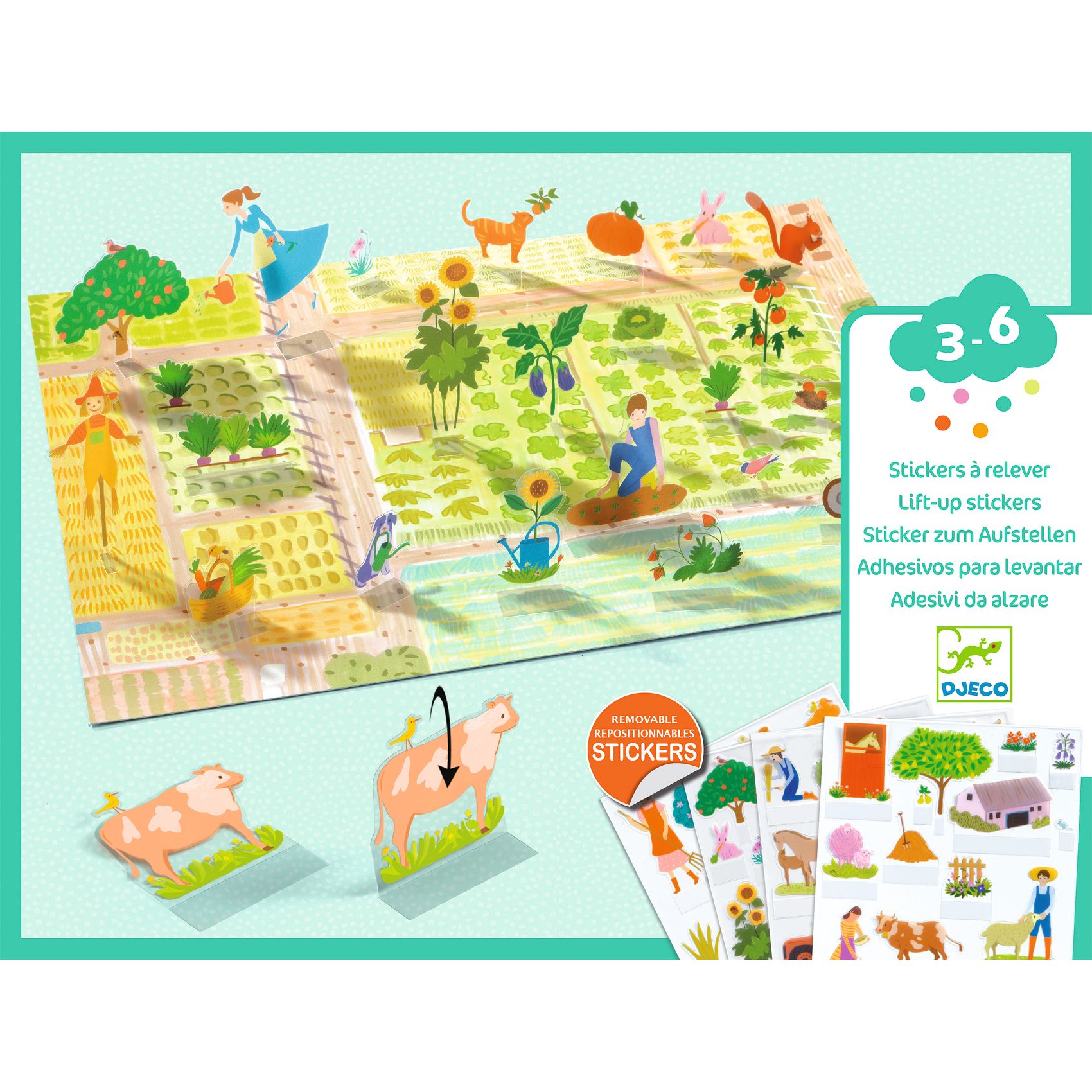 Matricázós sztorik, 3D - Élet vidéken - Lift-up stickers - Farm