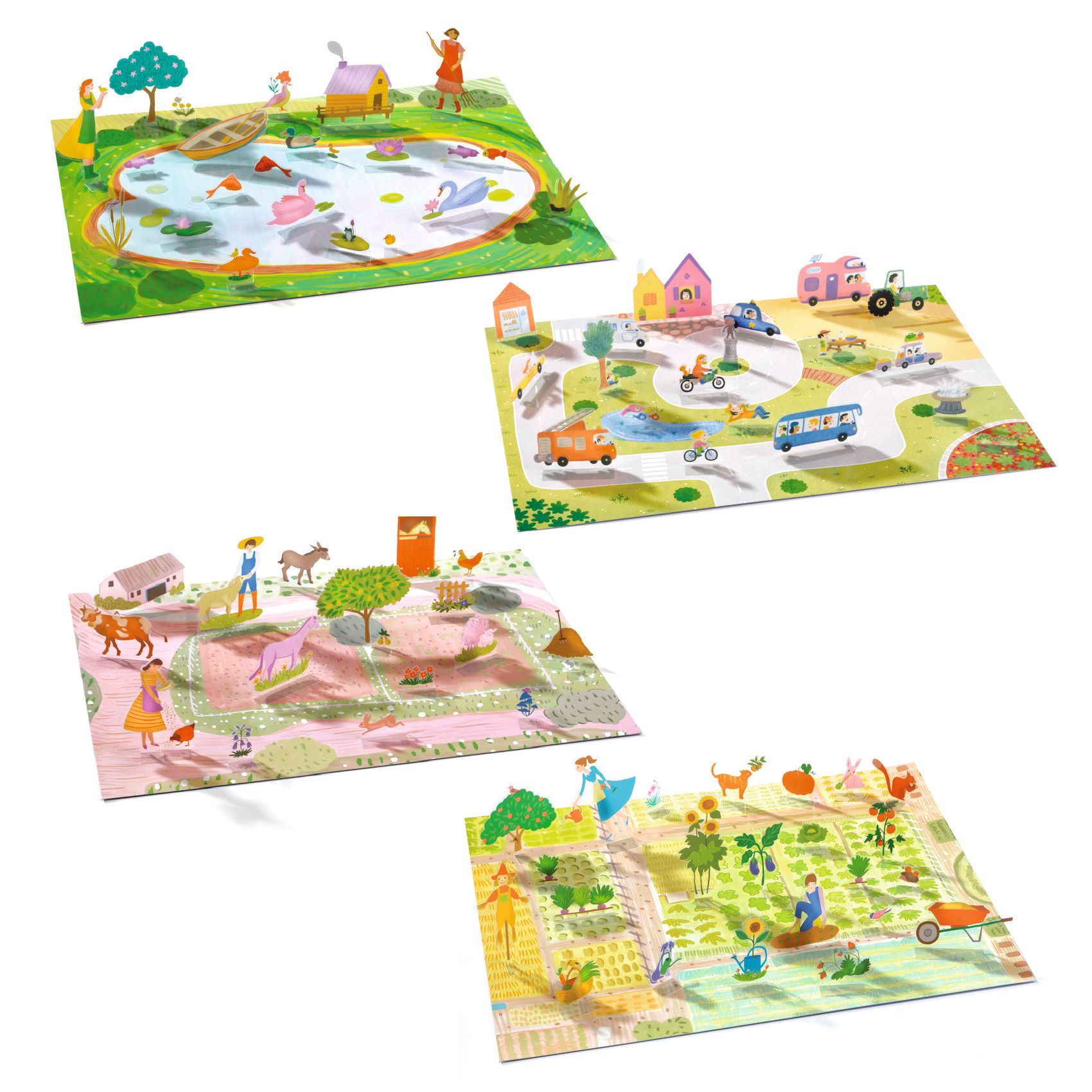 Matricázós sztorik, 3D - Élet vidéken - Lift-up stickers - Farm