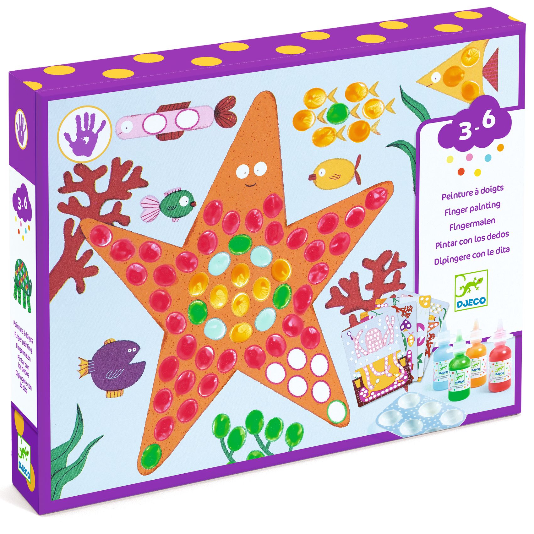 Ujjfestés - Pöttyök és tengeri herkentyűk - Finger painting, Dots and fish