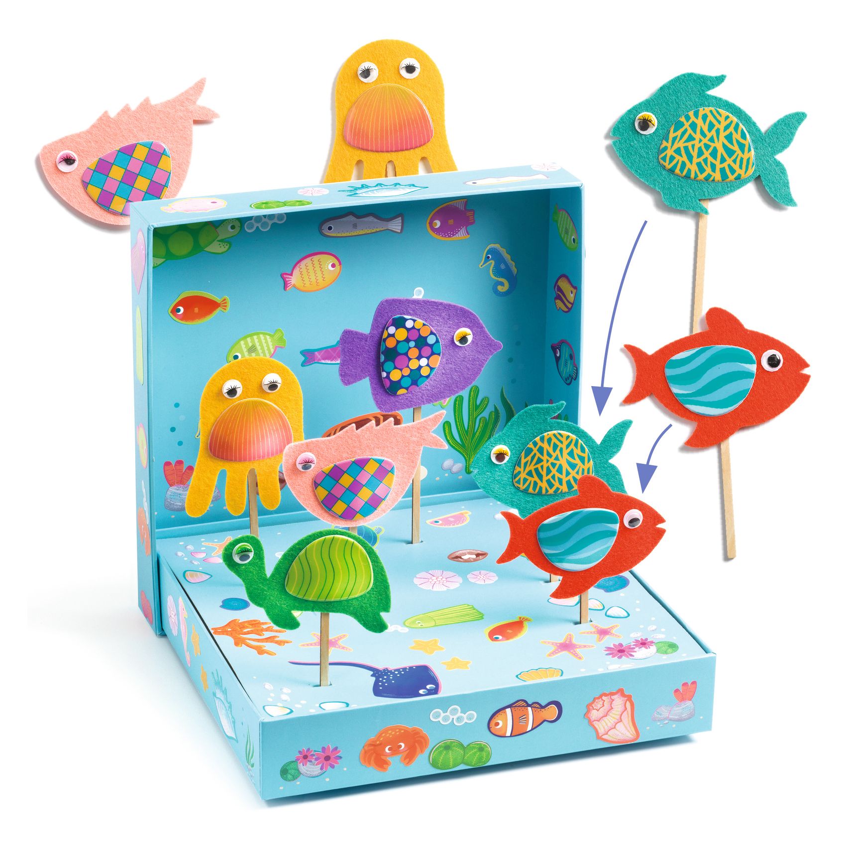Kollázs műhely - Halszínjáték - Collage craft, Happy Aquarium