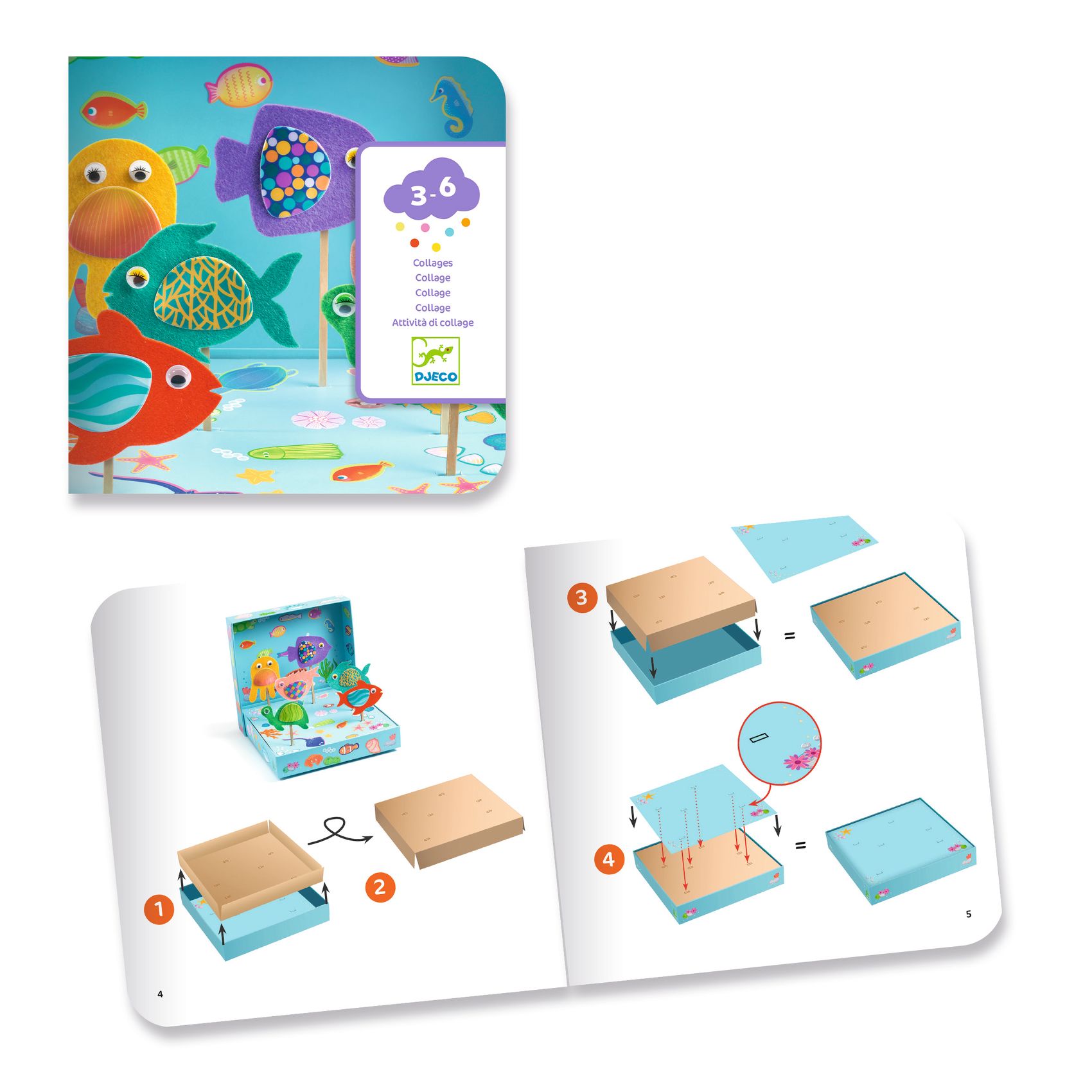Kollázs műhely - Halszínjáték - Collage craft, Happy Aquarium