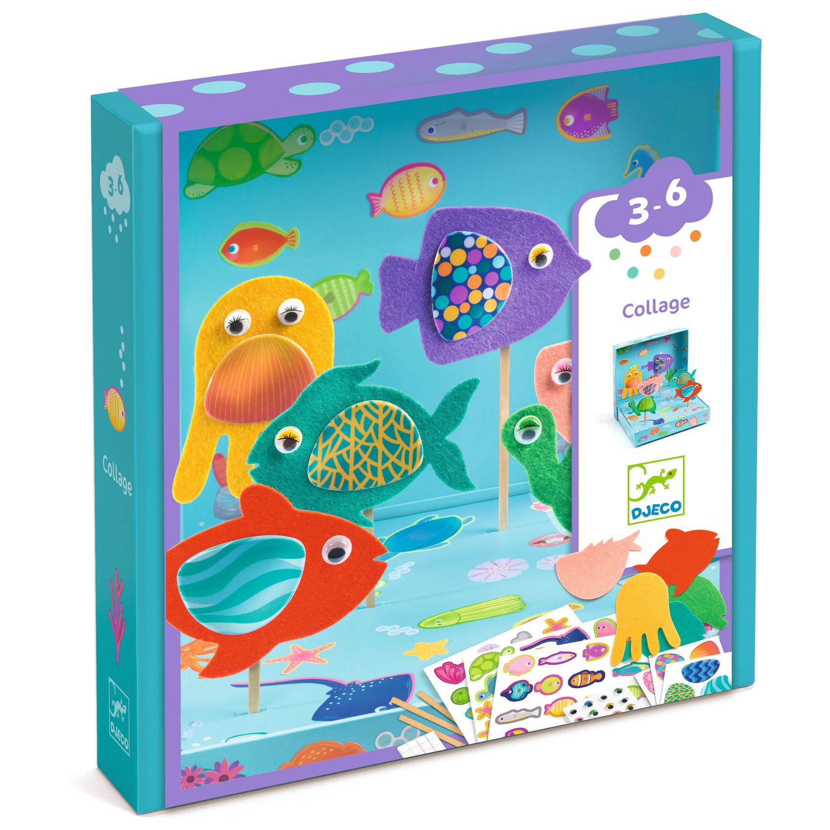 Kollázs műhely - Halszínjáték - Collage craft, Happy Aquarium