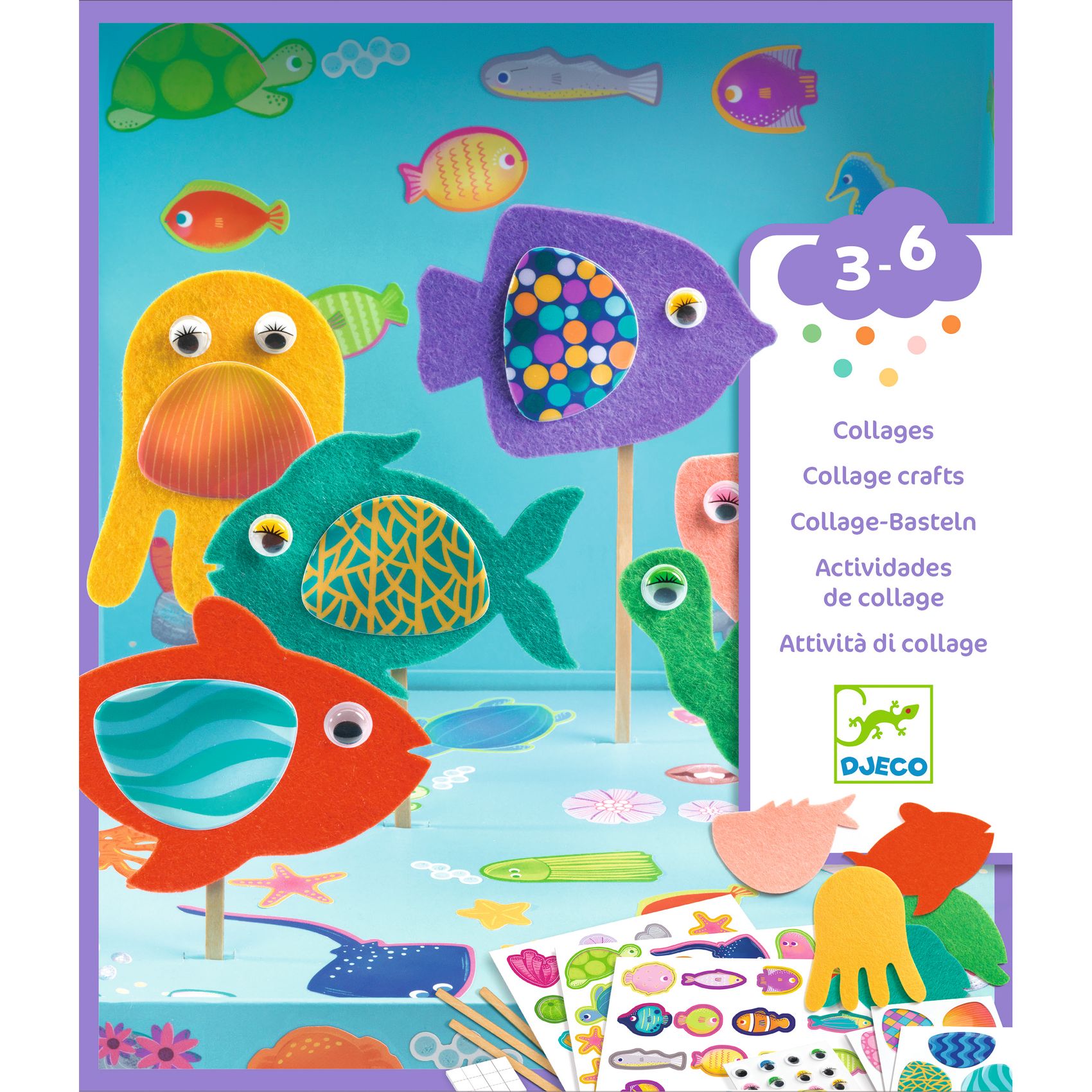 Kollázs műhely - Halszínjáték - Collage craft, Happy Aquarium