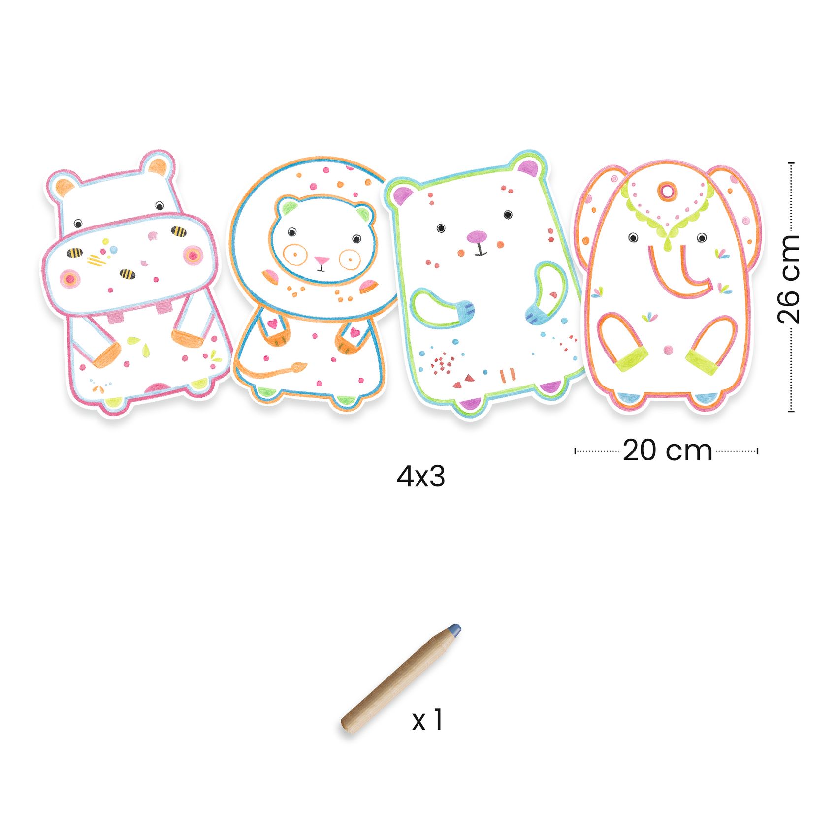 Meglepetés színező - Vadállatok - Wild animals