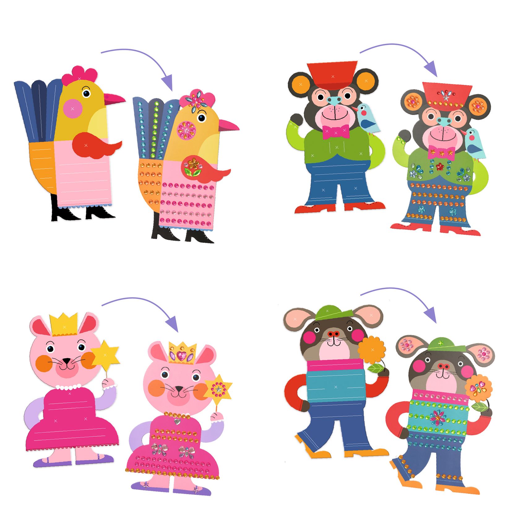 Kollázs műhely - Csillogó képek strasszláncokkal - Sparkles