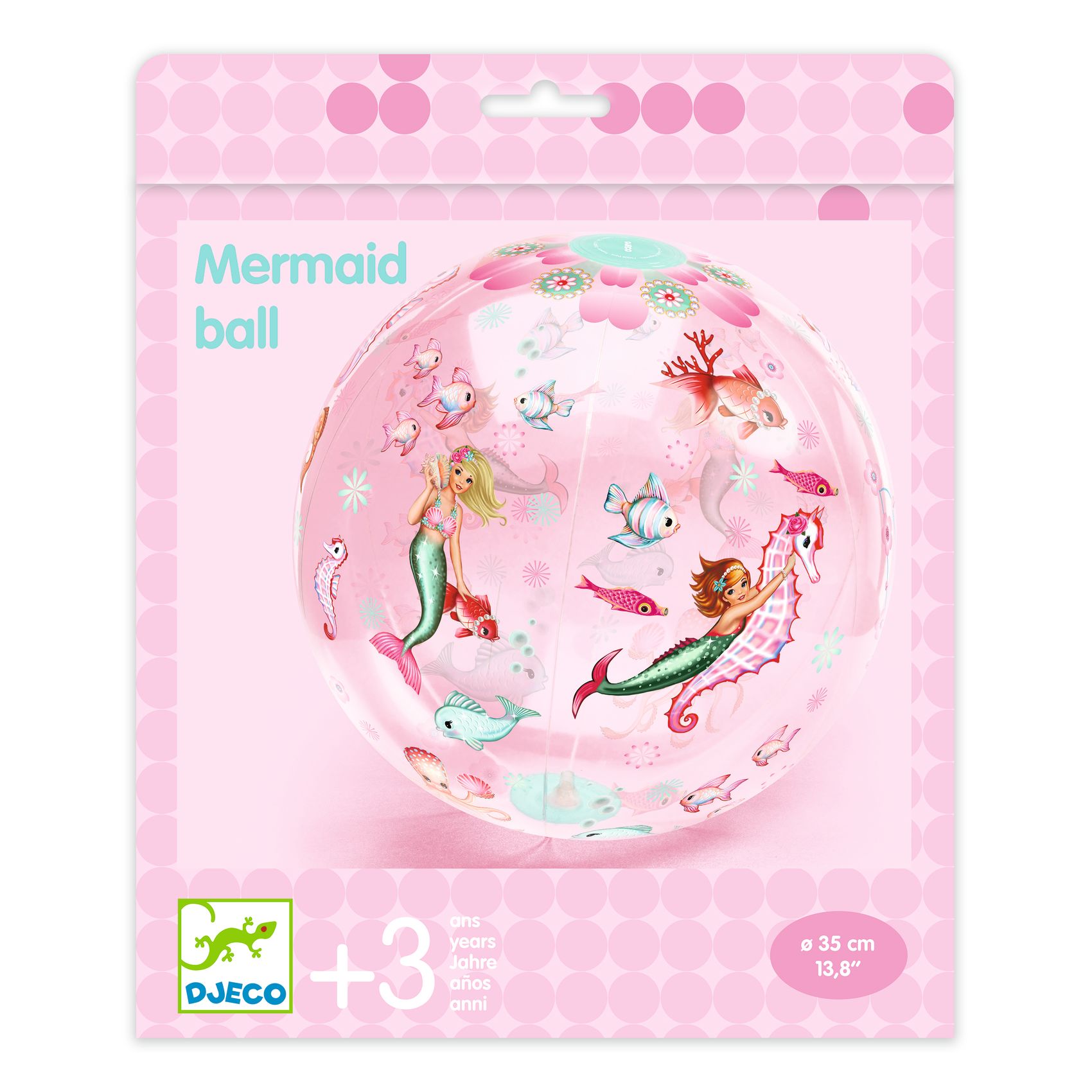 Felfújható labda, Ø 35 cm - Sellős labda - Mermaid Ball 