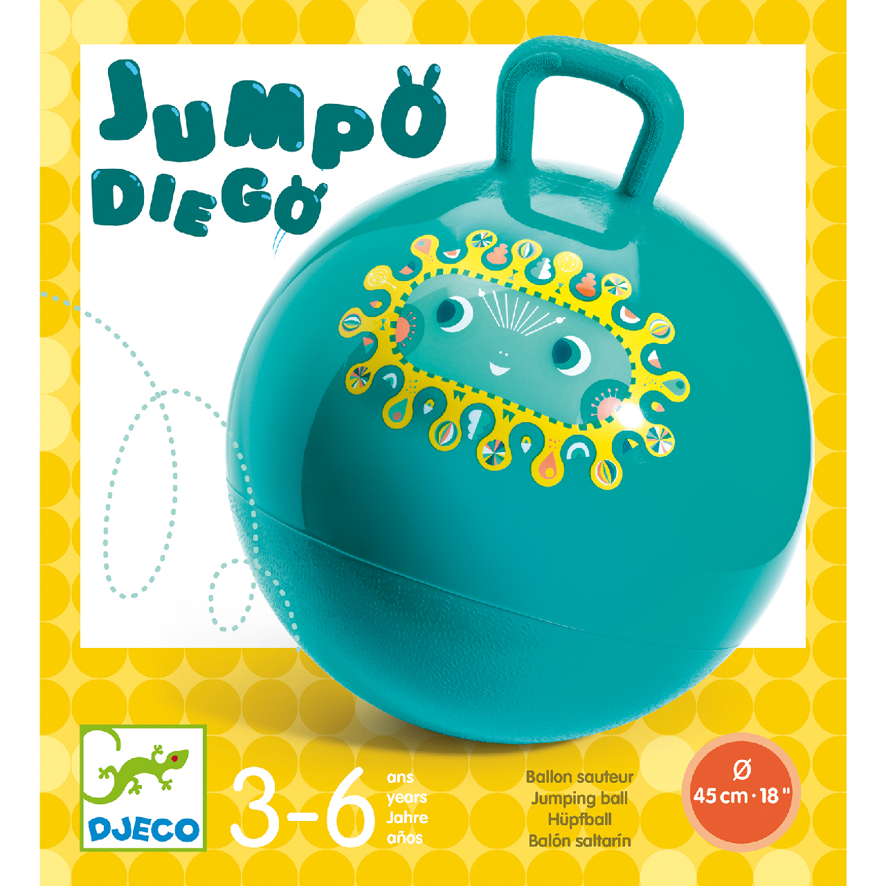 Ugrálólabda, ∅ 45 cm - Jumpo Diego - Jumpo Diego