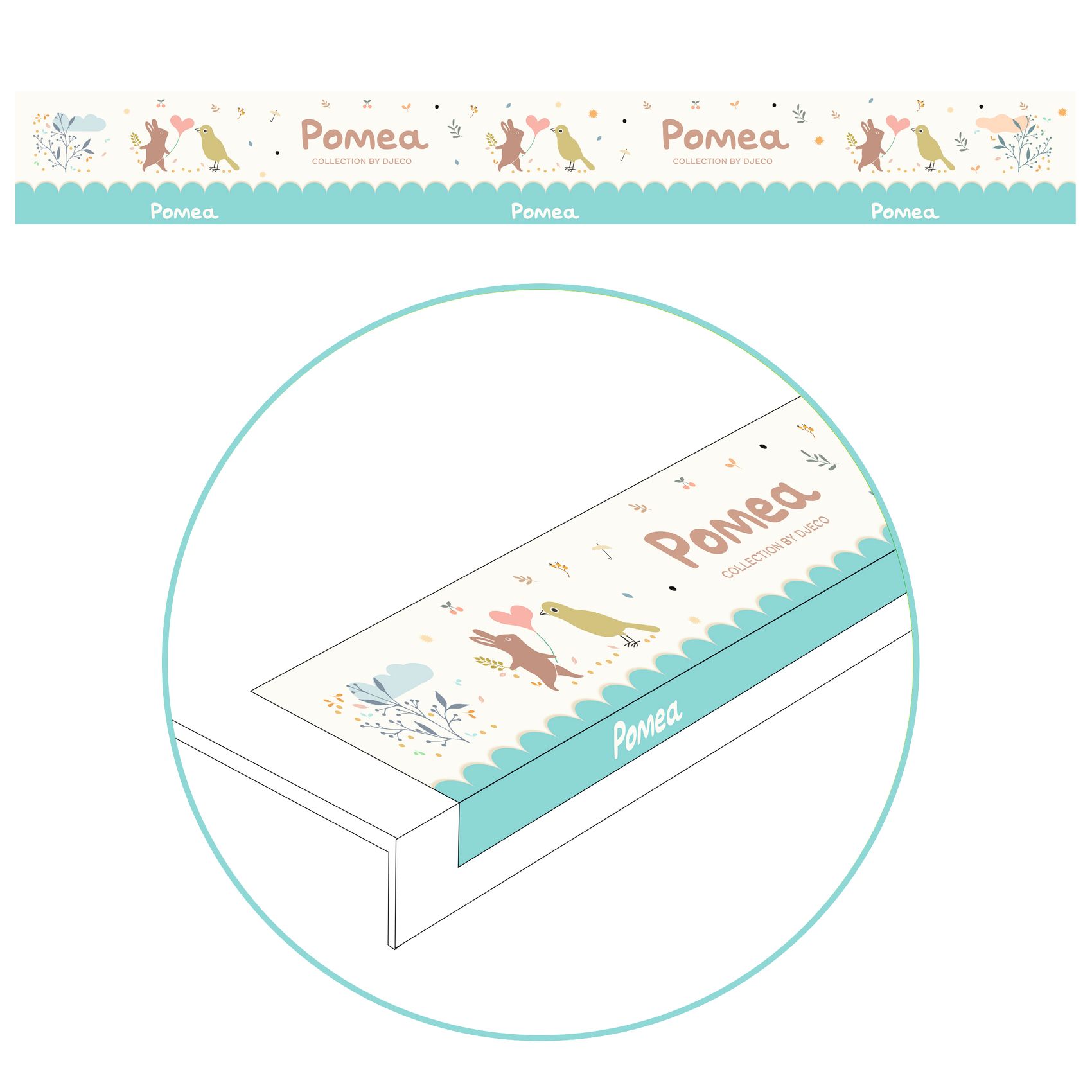 Display - Decor - shelf board dekor PVC - POMEA 1m