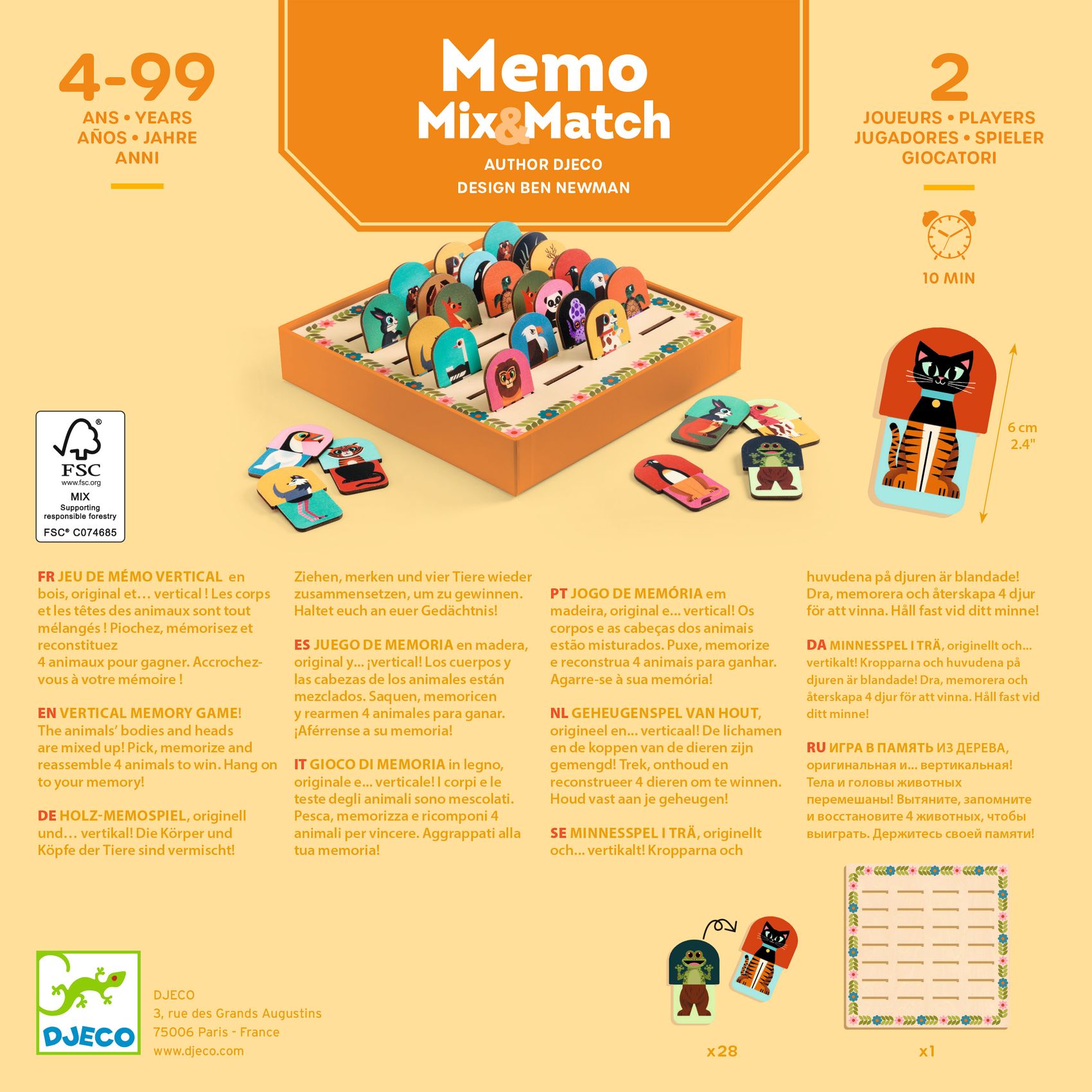 Társasjáték - Párkereső párbaj - Memo Mix and match