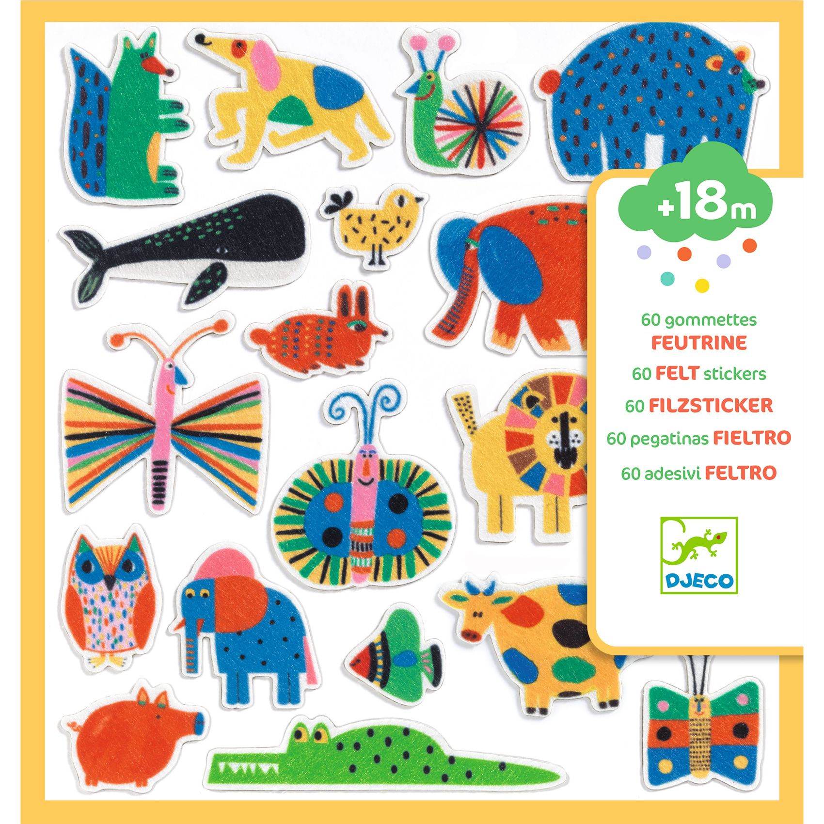 Matricák - Állatkák mindenhol! 60 filcmatrica - Animals everywhere!