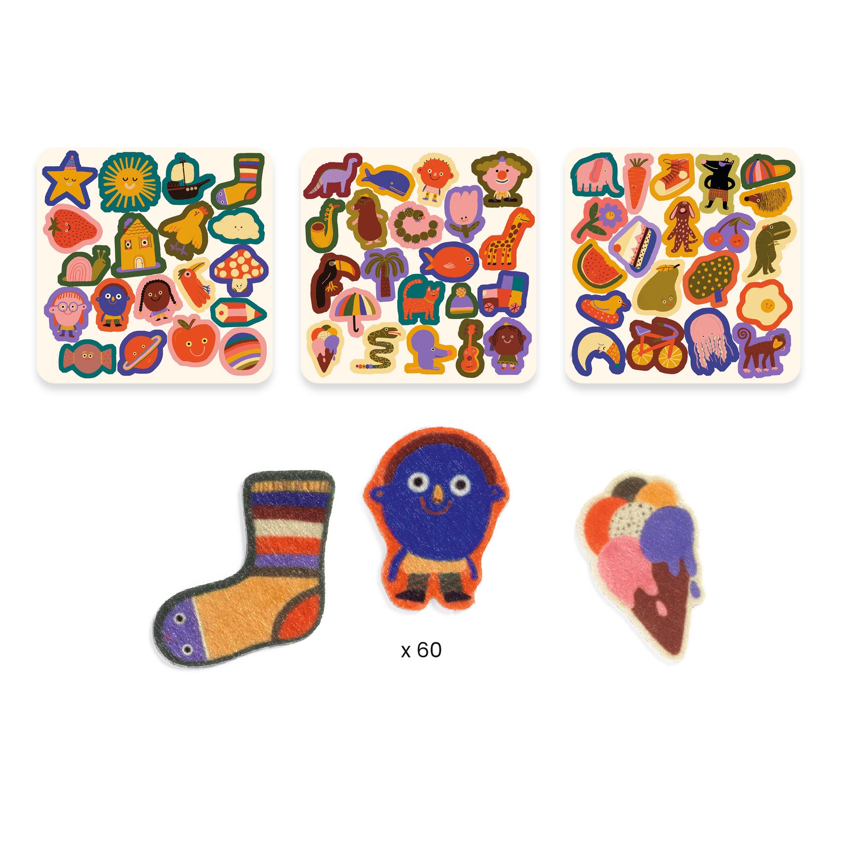 Matricák - Tréfálkozók! 60 filcmatrica - The silly ones!