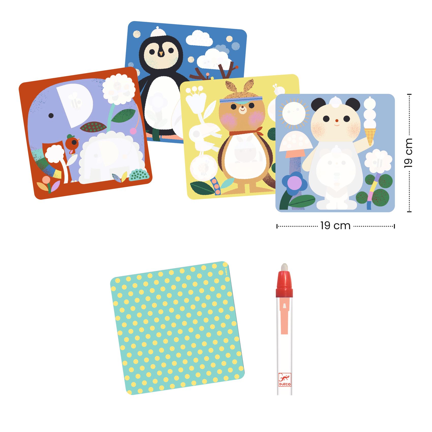 Vízzel színező készlet - Kukucs! Állatbébik a világ tájairól - Peekaboo! Baby animals around the world