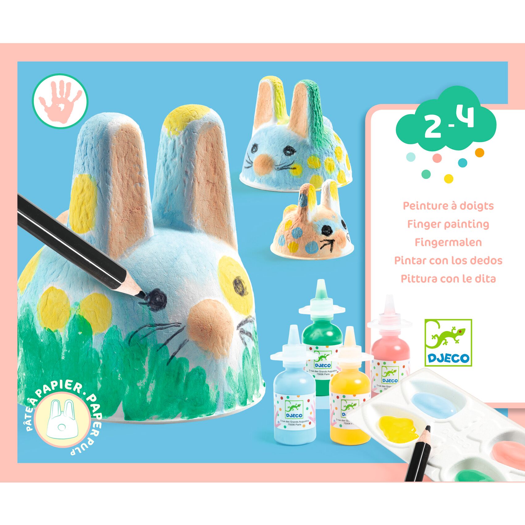 Ujjfestés - 3 nyuszi 3D-ben - Bunny Trio