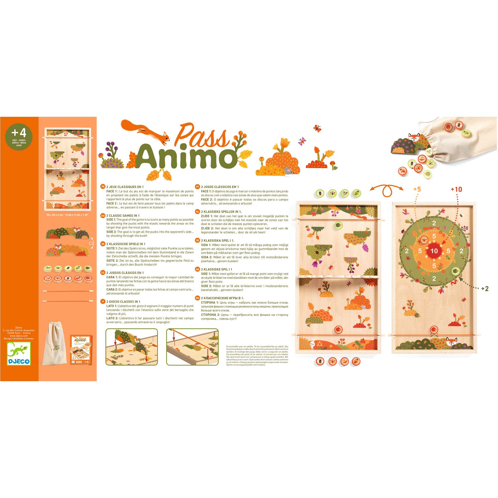 Ügyességi játék - 2 korongjáték - Pass Animo