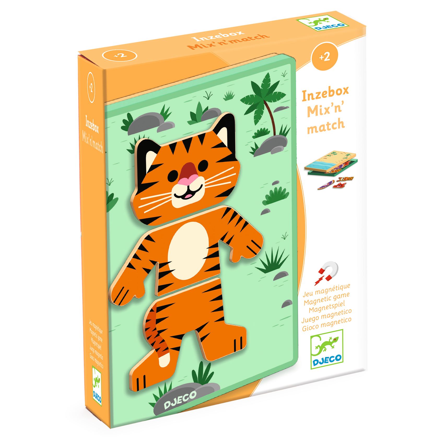 Mágneses képkirakó - Variációk 8 állatra - Inzebox Mix'n'match