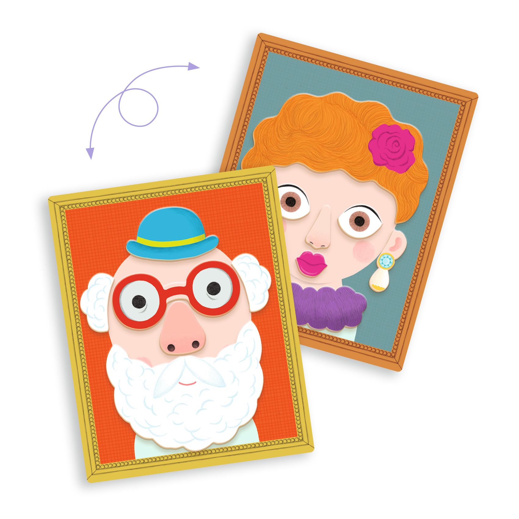 Mágneses képkirakó - Variációk 12 arcképre - Inzebox Portraits