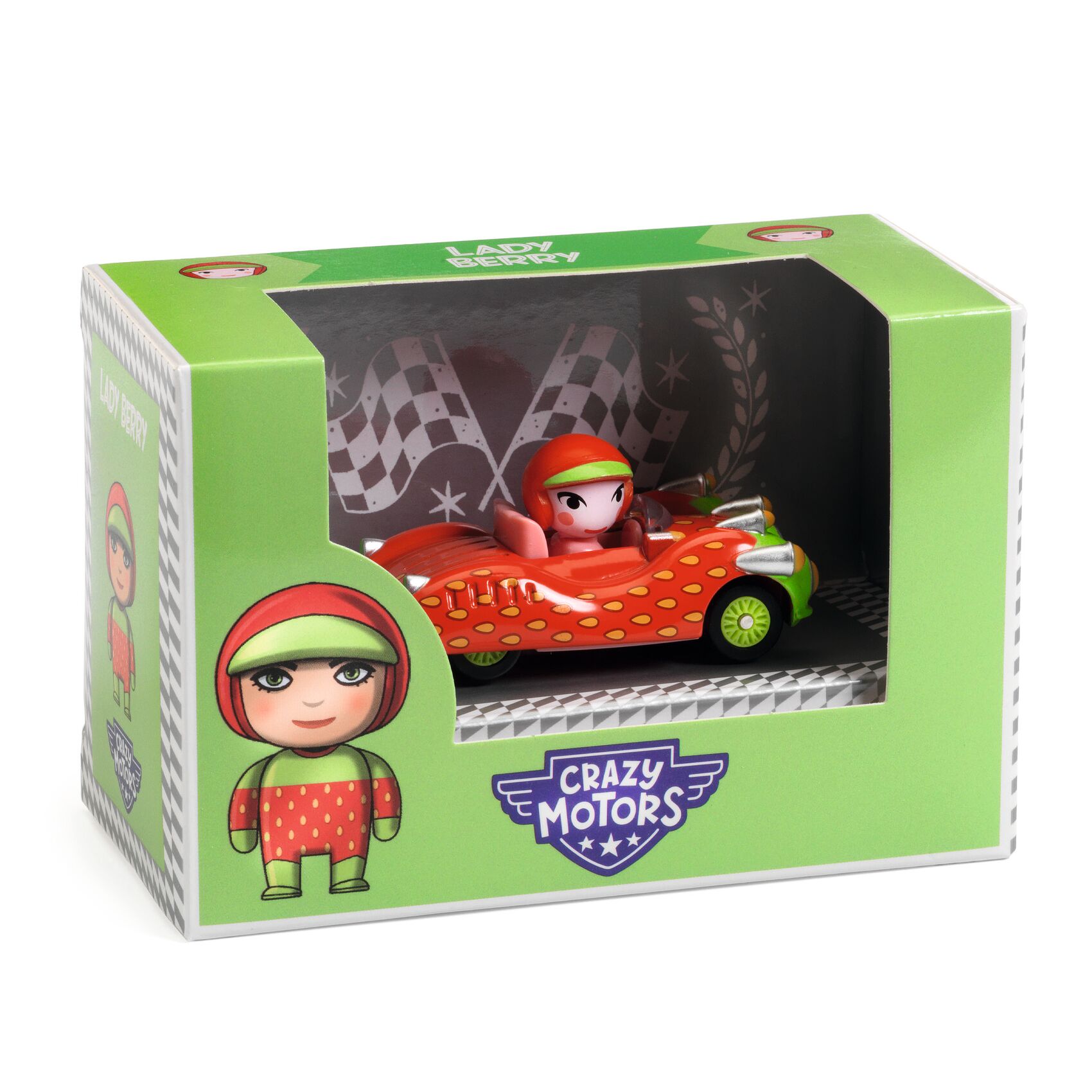 CRAZY MOTORS játékautó - Eper kisasszony - Lady Berry