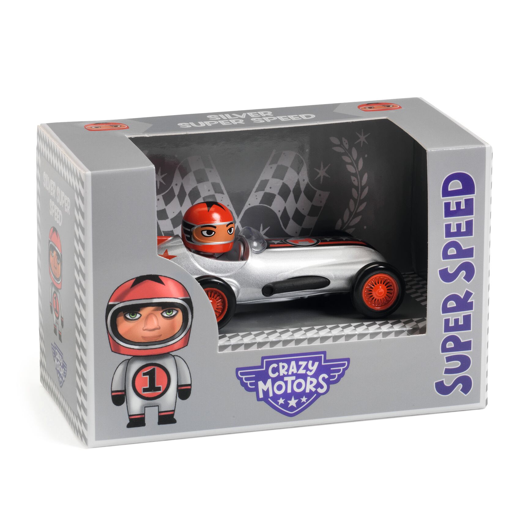 CRAZY MOTORS játékautó - Ezüst nyíl - Silver Super Speed
