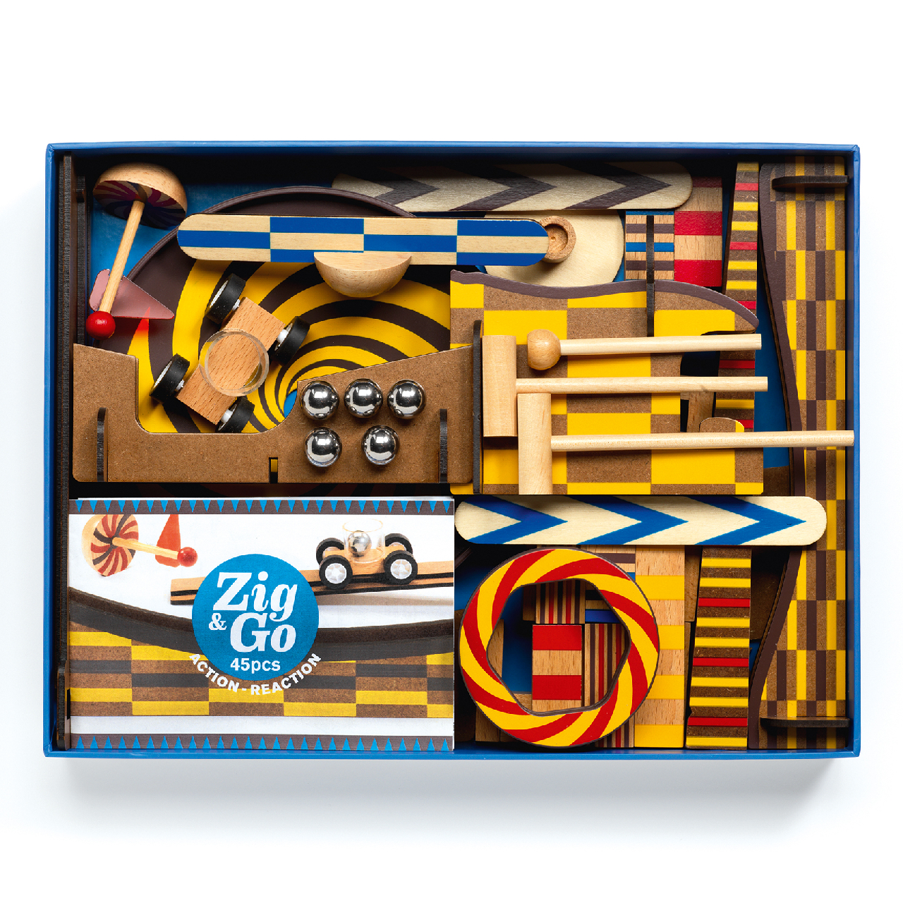 Építőjáték - Sokasodó autózó, 45 db-os - Zig and Go - Wroom