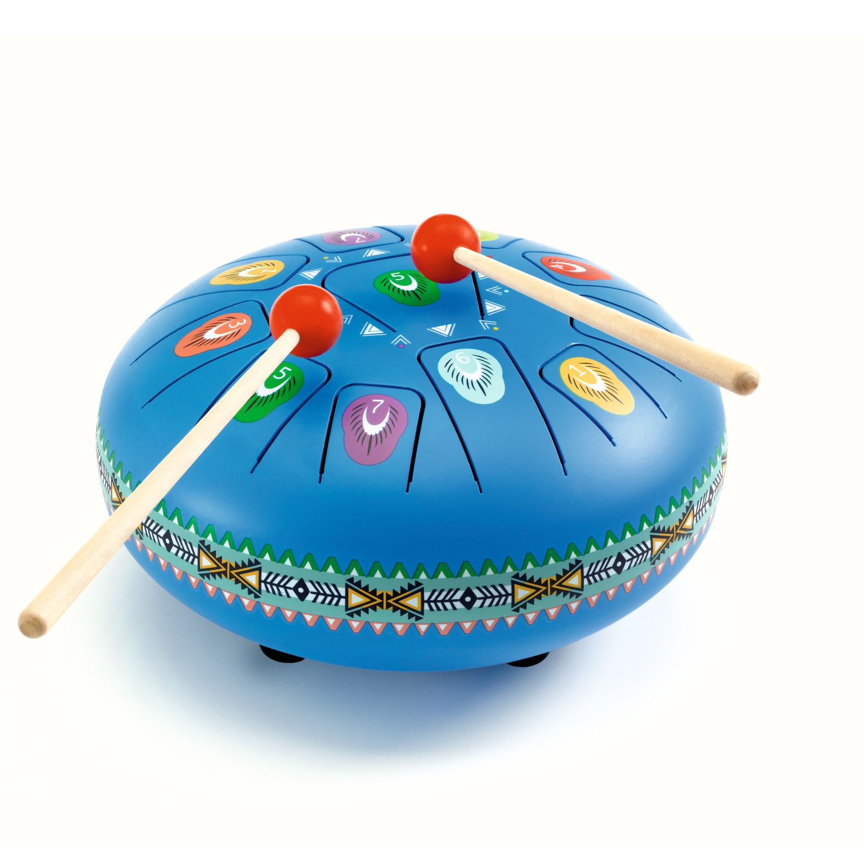 Játékhangszer - Rezgőnyelves, nagy acéldob, 11 hangú - Large tongue drum