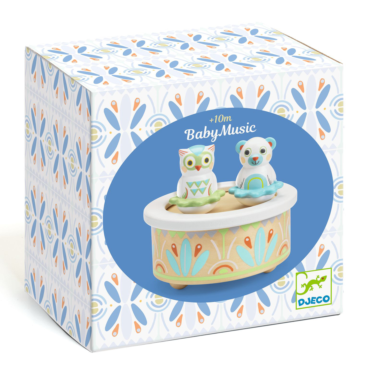 Mozgó figurás zenedoboz - Maci és bagoly - BabyMusic