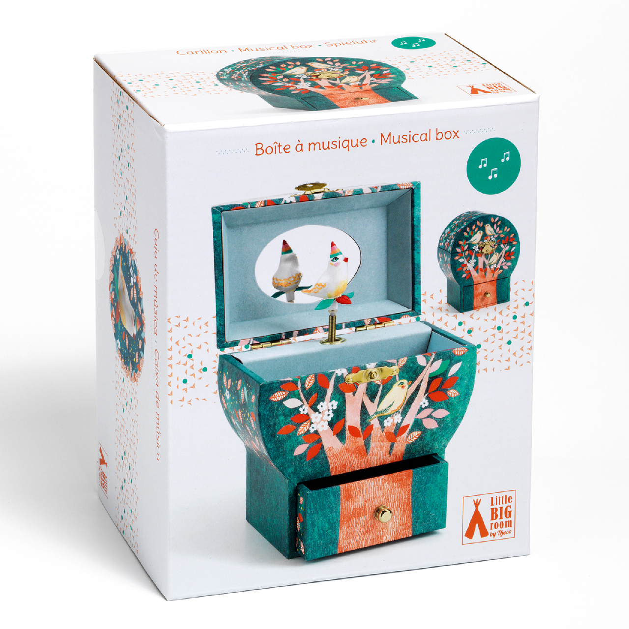 Zenélő ékszerdoboz - A madár dala - Arbre poétique
