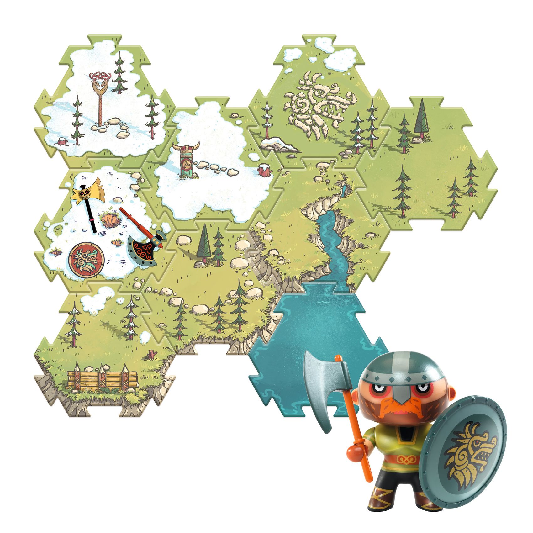 Arty Toys Óriás puzzle - Barbárok birodalma, 15-db-os - Puzzl’Up Alric Barbarious