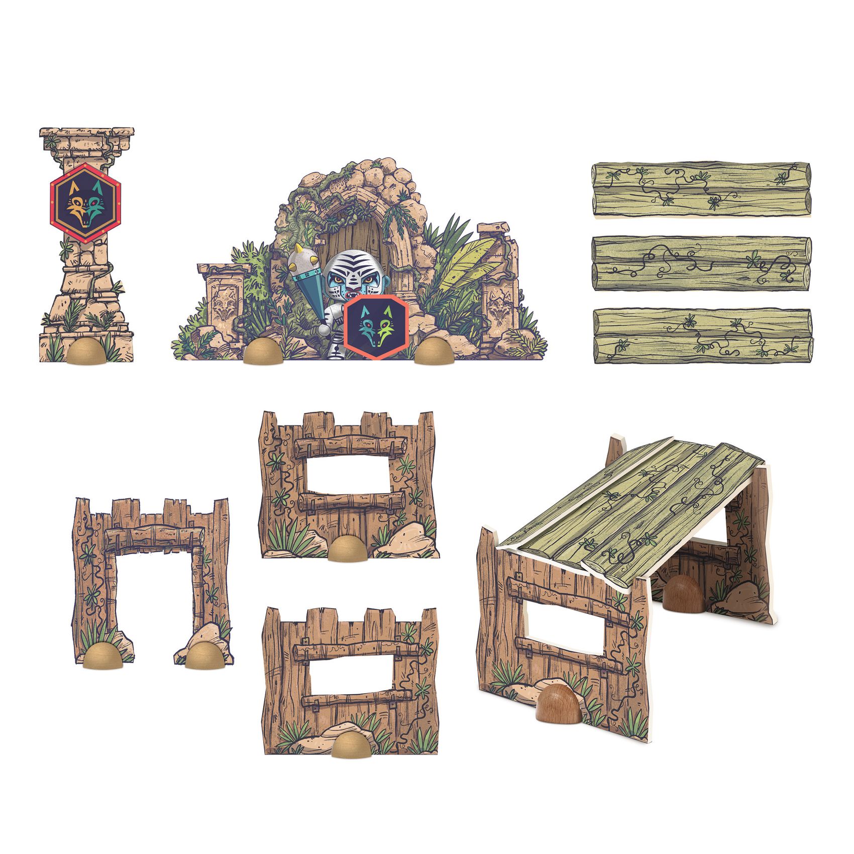 Arty Toys Óriás puzzle - Bestiák birodalma, 18 db-os - Puzzl’Up Voras Furious