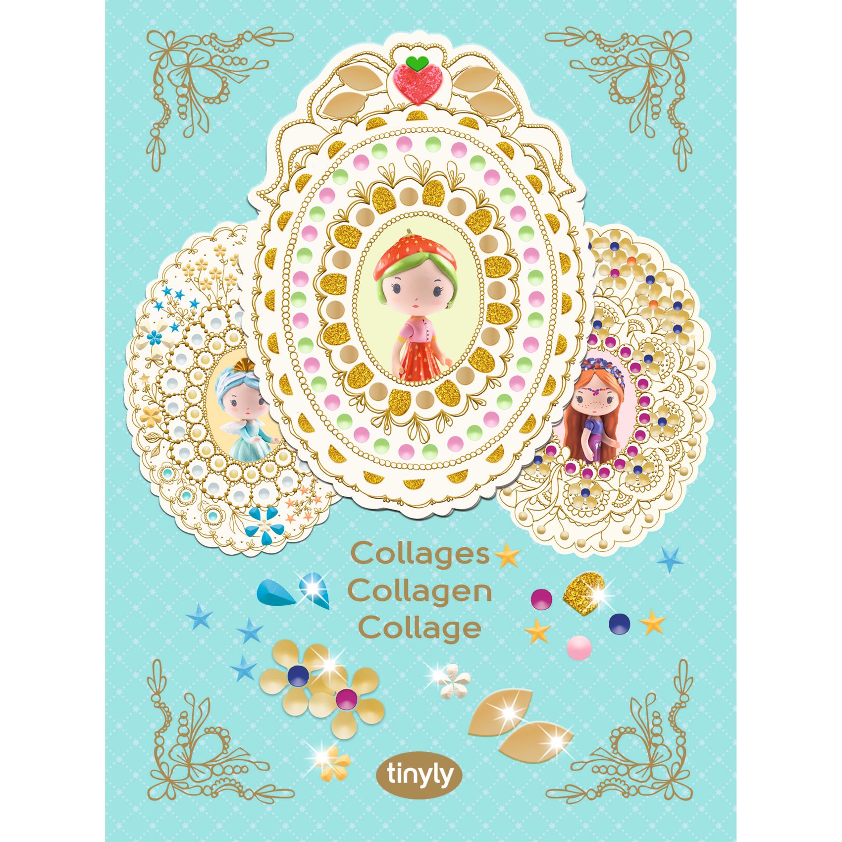 TINYLY kreatív - Kollázs készítés, Eperke és barátai - Collages Berry &amp; Co