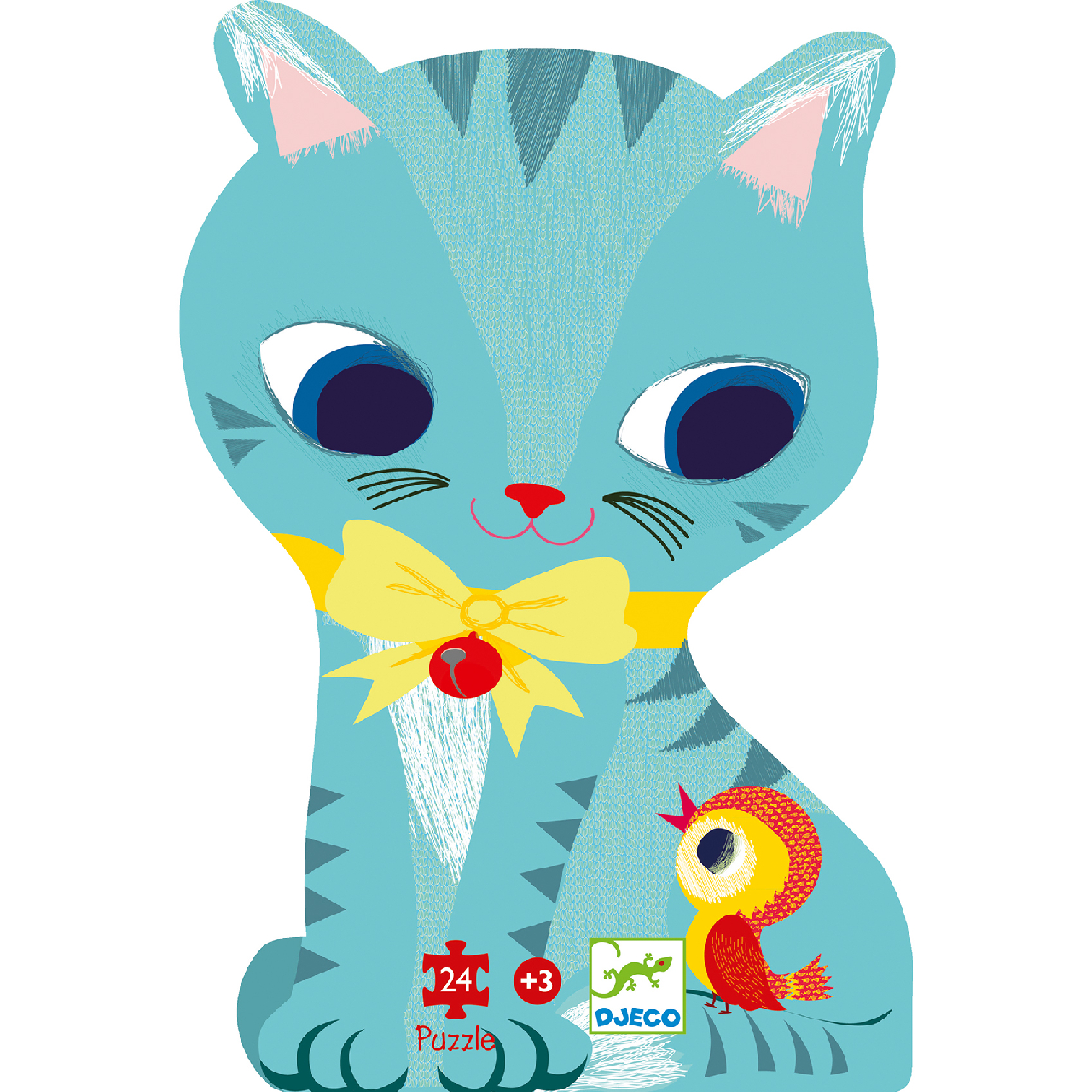 Formadobozos puzzle - Cicus és barátai, 24 db-os - Pachat and his friends