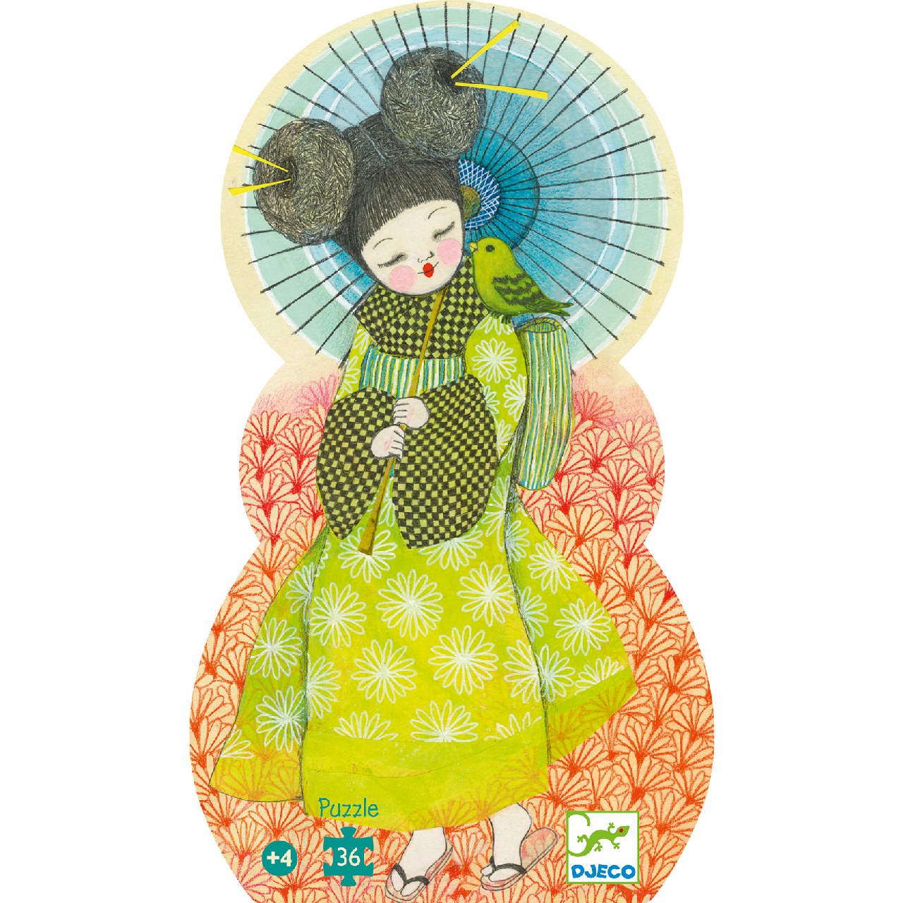 Formadobozos puzzle - Kokesi baba, 36 db-os - Kokeishi