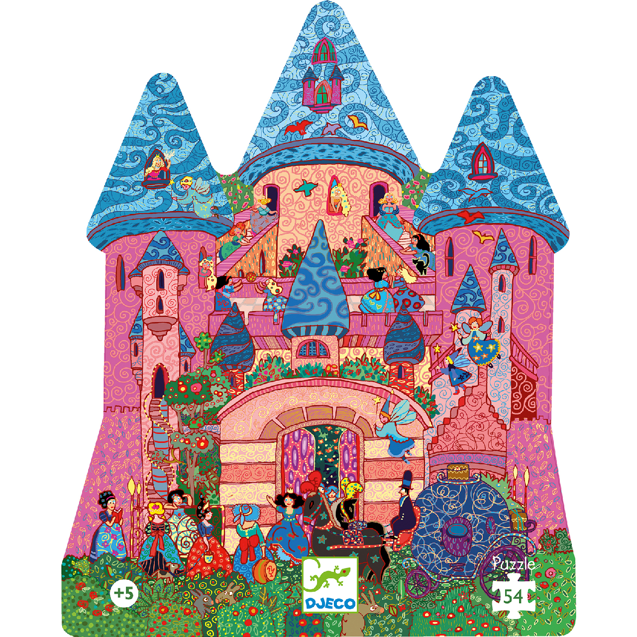 Formadobozos puzzle - Tündérek kastélya, 54 db-os - The fairy castle