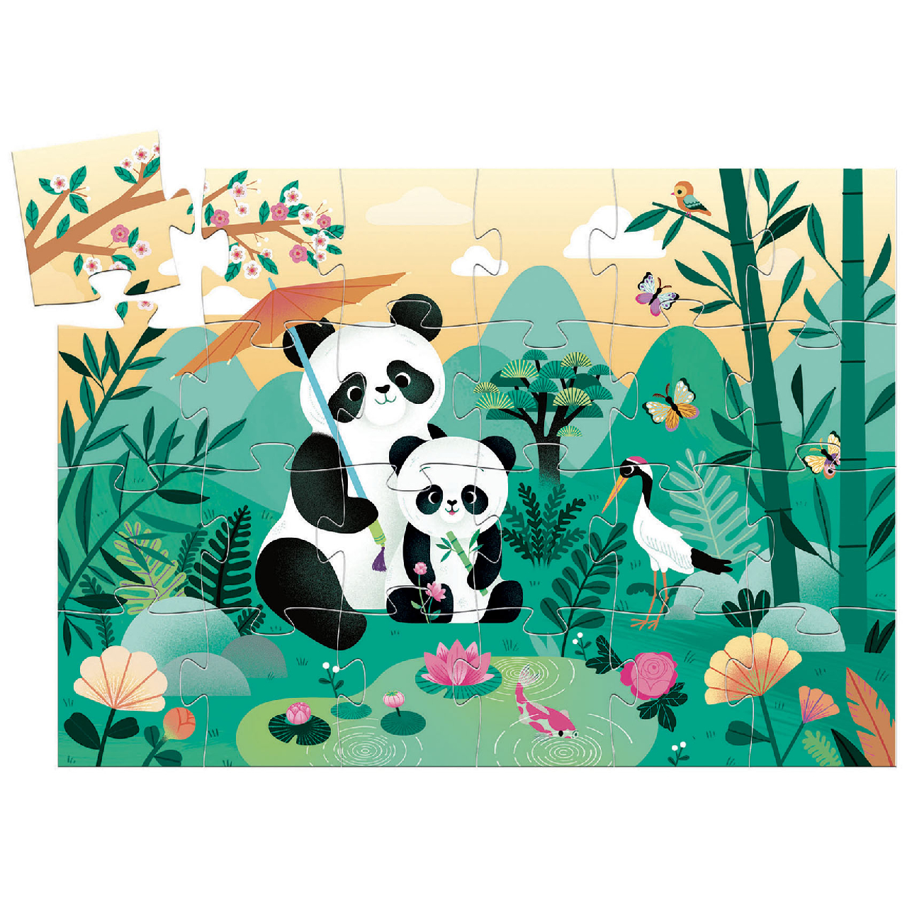 Formadobozos puzzle - Pici Panda Cuki, 24 db-os - Leo the panda
