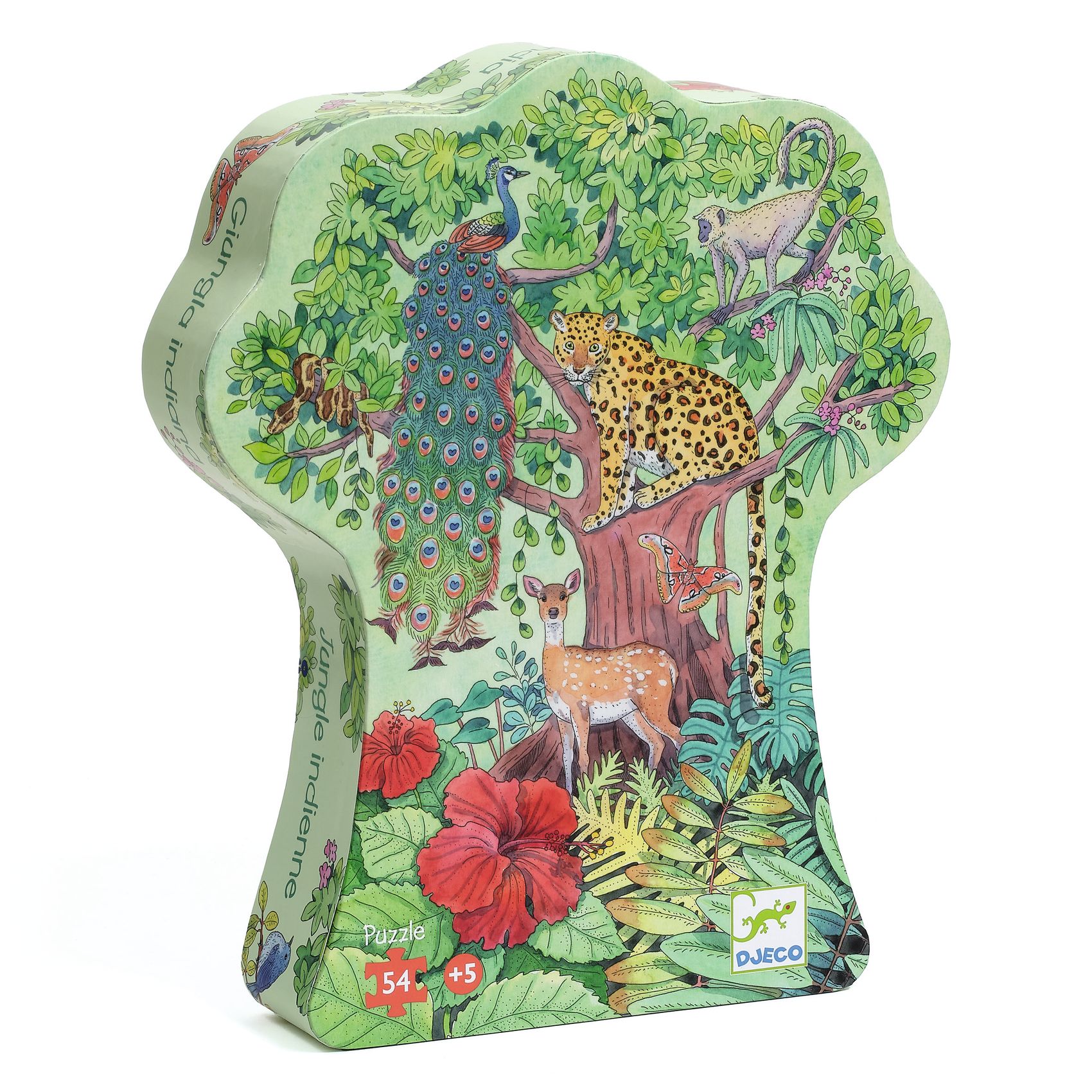 Formadobozos puzzle - Indiai dzsungel, 54 db-os - Indian jungle
