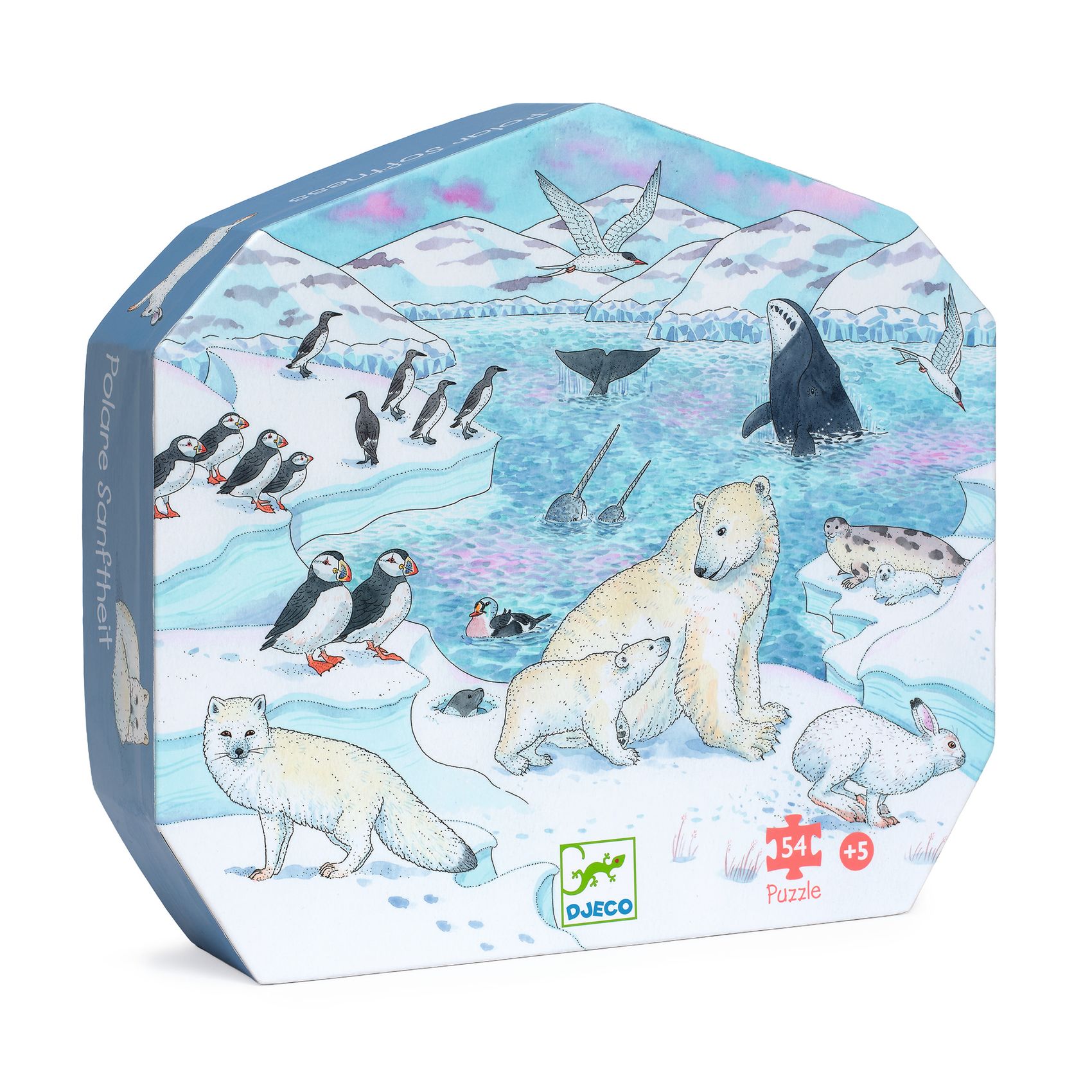 Formadobozos puzzle - Élet a sarkvidéken, 54 db-os - Polar softness
